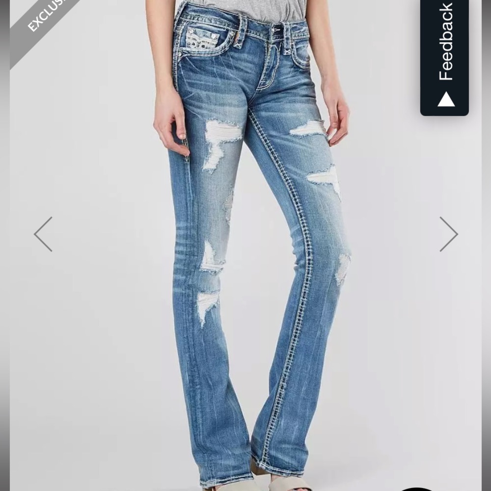Rock Revival Boris Mid-Rise Boot Jeans size 23